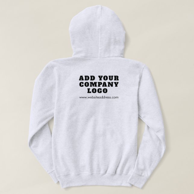 Hinzufügen von Firmenlogos - Messe für Mitarbeiter Hoodie (Design Rückseite)