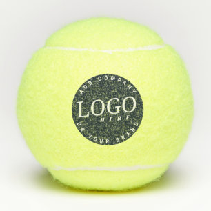 Hinzufügen von Firmenlogos Teammitarbeitern Tennisbälle