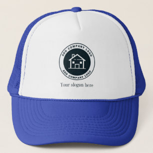 Hinzufügen von Firmenlogos und Slogan Moderne Mark Truckerkappe