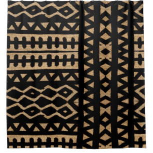 Hinzufügen von Flair mit Motiven für Tribal-Muds Duschvorhang