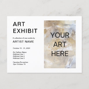 Hinzufügen von Foto Custom Art Exhibition Postcard Postkarte