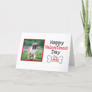 Hinzufügen von Foto-Personalisiert-Hunde-Valentine Dankeskarte