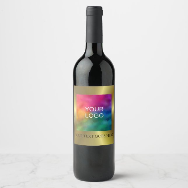 Hinzufügen von Imitaten für Logotexte Gold-elegant Weinetikett (Vorderseite)