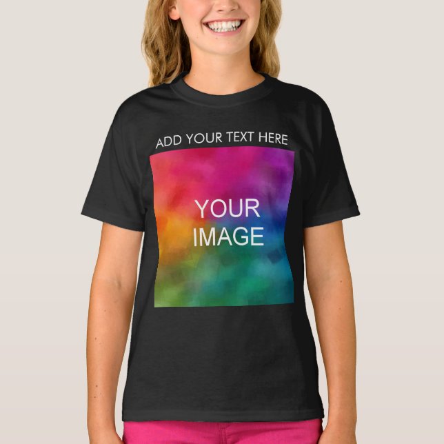 Hinzufügen von Kindermädchen zum Foto T-Shirt (Vorderseite)