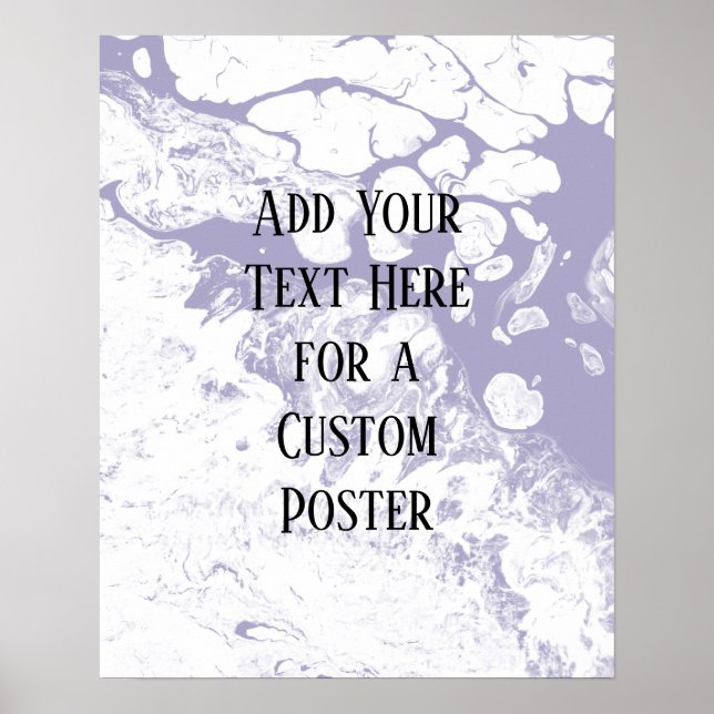 Hinzufügen von Lila und weißem Text. Poster (Vorne)