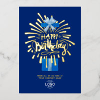 Hinzufügen von Logo Blue Geschenkboxen Fireworks B