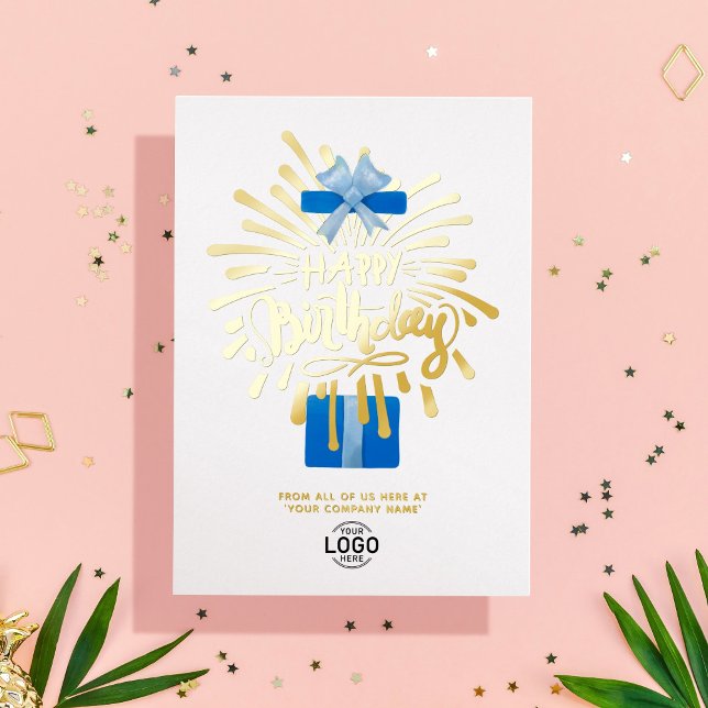 Hinzufügen von Logo Blue Geschenkboxen Fireworks B Folieneinladung (Von Creator hochgeladen)