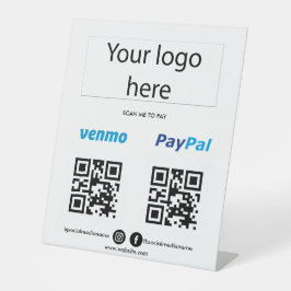 Hinzufügen von Logo-Scan zur Bezahlung von Venmo P Sockelschild