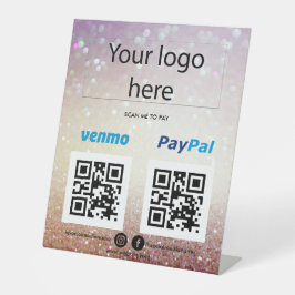 Hinzufügen von Logo-Scan zur Bezahlung von Venmo P Sockelschild
