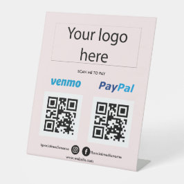 Hinzufügen von Logo-Scan zur Bezahlung von Venmo P Sockelschild