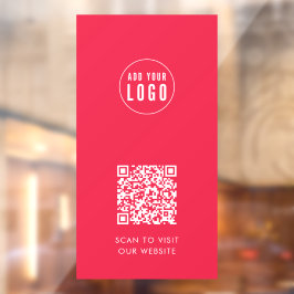 Hinzufügen von Logo und QR-Code Ihrer Website Fensteraufkleber