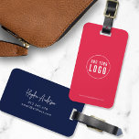 Hinzufügen von Logos Moderne Skriptfirmen mit benu Gepäckanhänger<br><div class="desc">Hinzufügen des Logos Modernes Script Business Custom Colors Gepäckstück Tag, das für Sie und Ihre Mitarbeiter auf Reisen zur Arbeit perfekt ist. Die Hintergrundfarbe auf der Vorderseite und auf der Rückseite ist editierbar, klicken Sie auf "Bearbeiten", um die Farbe anzupassen, indem Sie den Platzhalter-Text und das Platzhalter-Bild durch Ihr eigenes...</div>