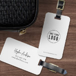 Hinzufügen von Logos Moderne Skriptfirmen mit benu Gepäckanhänger<br><div class="desc">Hinzufügen des Logos Modernes Script Business Custom Colors Gepäckstück Tag, das für Sie und Ihre Mitarbeiter auf Reisen zur Arbeit perfekt ist. Die Hintergrundfarbe auf der Vorderseite und auf der Rückseite ist editierbar, klicken Sie auf "Bearbeiten", um die Farbe anzupassen, indem Sie den Platzhalter-Text und das Platzhalter-Bild durch Ihr eigenes...</div>