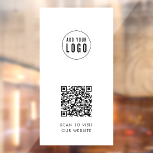 Hinzufügen von Logos und der QR-Code-Verknüpfung I Fensteraufkleber