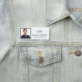 Hinzufügen von Logos und Foto Beruflicher Mitarbei Namensschild
