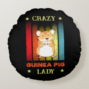 Hinzufügen von Name Bearbeiten Text Crazy Guinea P Rundes Kissen