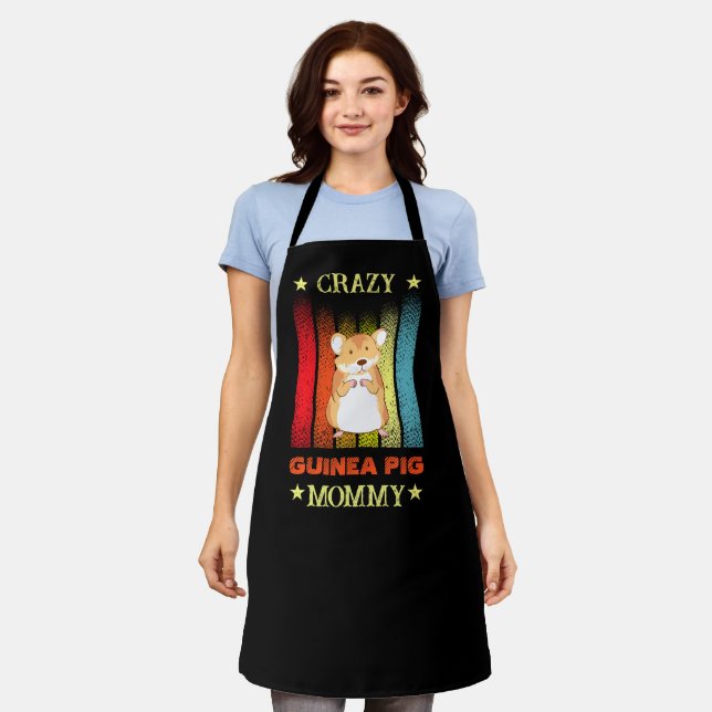 Hinzufügen von Name Bearbeiten Text Crazy Guinea P Schürze (Getragen)