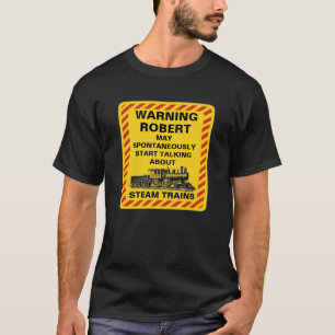 Hinzufügen von Namen Ändern ALLER TEXT-Warnhinwe T-Shirt