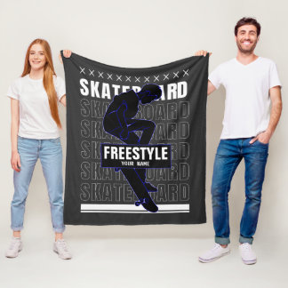 Hinzufügen von Namen ändern Text Freestyle Skatebo Fleecedecke