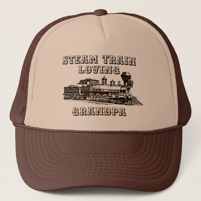 Hinzufügen von Namen ändern Text Steam Train Love  Truckerkappe (Vorderseite)