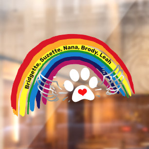 Hinzufügen von Namen für benutzerdefinierte Rain Fensteraufkleber