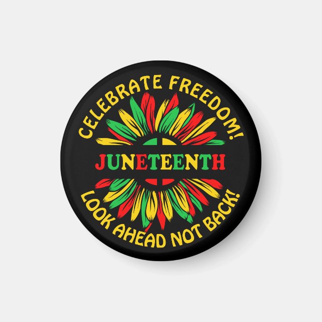 Hinzufügen von Namen Text bearbeiten Juneteenth So Magnet (Vorne)