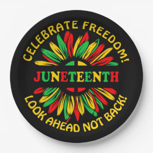 Hinzufügen von Namen Text bearbeiten Juneteenth So Pappteller