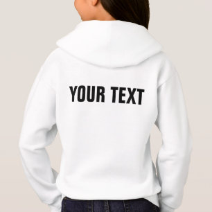 Hinzufügen von Namen Text Front & Back Print Girls Hoodie