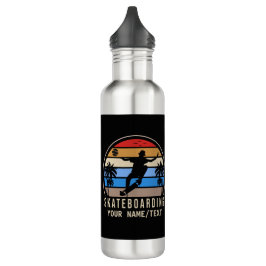 Hinzufügen von Namen Text Skateboarding Retro-Vint Edelstahlflasche