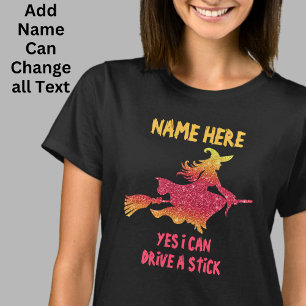 Hinzufügen von Namen und Text Hexe mit einem "Flyi T-Shirt
