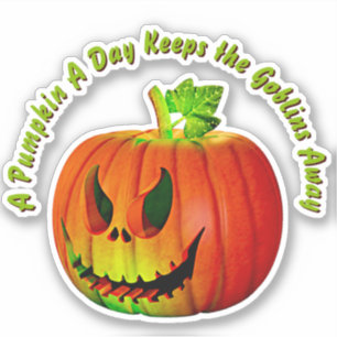 Hinzufügen von Namenstext, Pumpkin A Day Behalte G Aufkleber