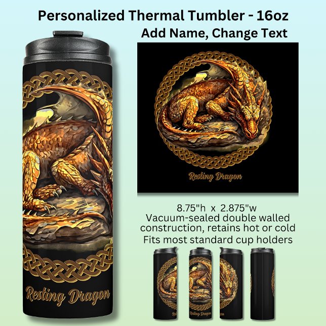 Hinzufügen von Namenstext, Zurücksetzen des braune Thermosbecher (Von Creator hochgeladen)