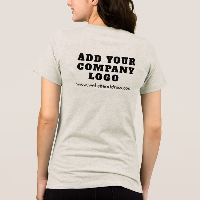 Hinzufügen von passenden Firmenlogomitarbeitern Tri-Blend Shirt (Rückseite)