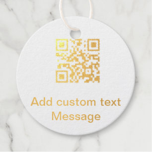 Hinzufügen von Q R-Code Hinzufügen von Namens-Text Geschenkanhänger