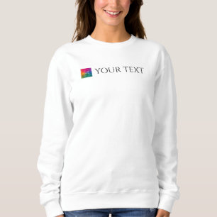 Hinzufügen von Text Upload Foto Logo Womens Modern Sweatshirt