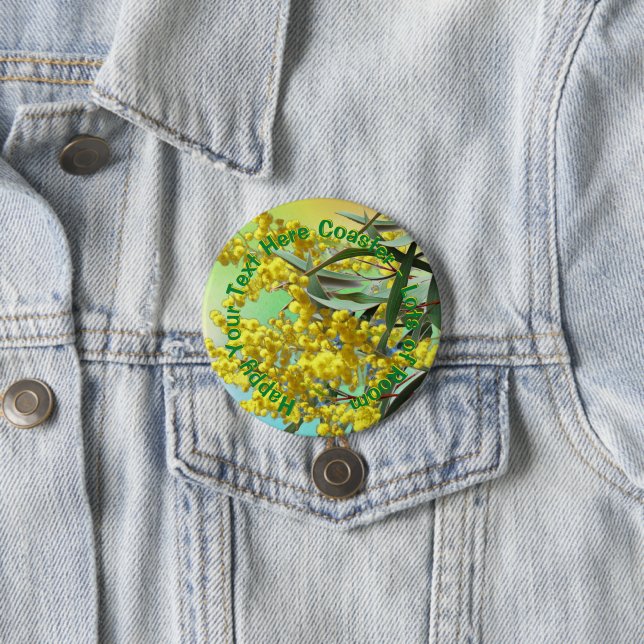 Hinzufügen von Text Wattle & Gum Blätter Aussie Ab Button (Beispiel)