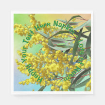 Hinzufügen von Text Wattle & Gum Blätter Aussie Lu
