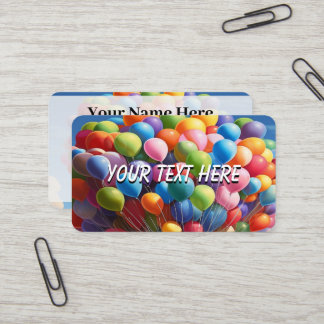 Hinzufügen von Text zu Balloons Visitenkarte