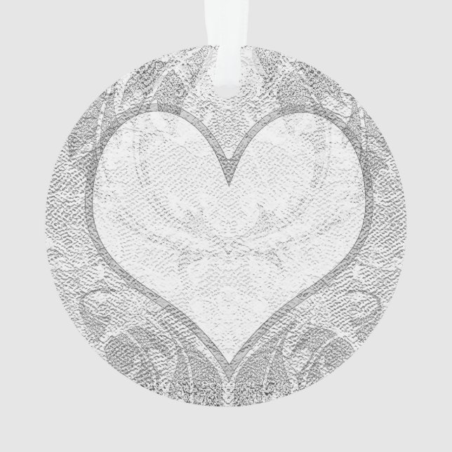 Hinzufügen von Text zum Spitzenherz Ornament (Rückseite)