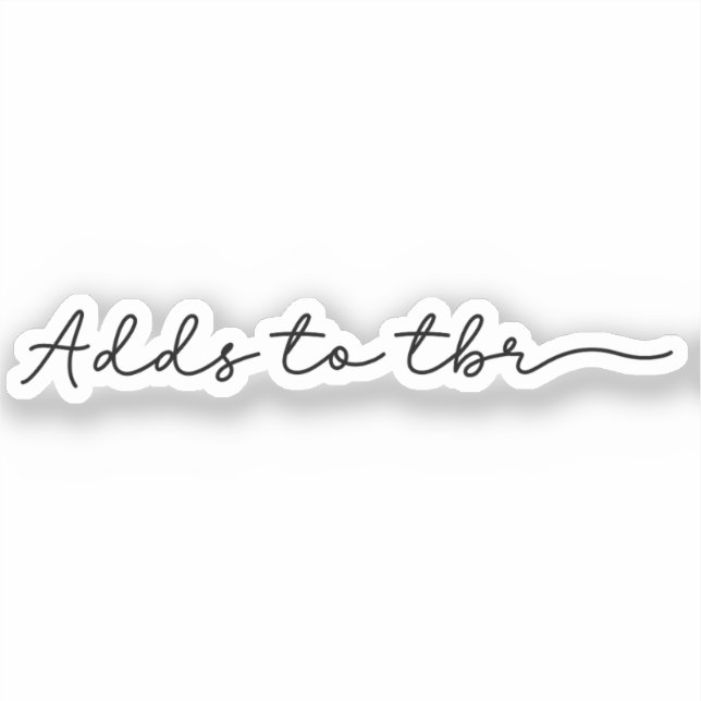 Hinzufügen zu TBR Aufkleber (Vorderseite)