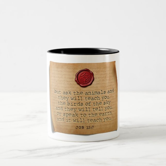 Hiob 12,7 - Kaffeetasse (Mittel)