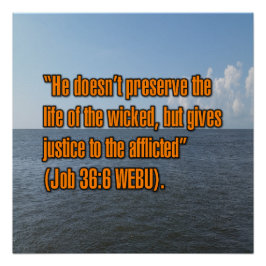 Hiob 36:6 WEBU Poster