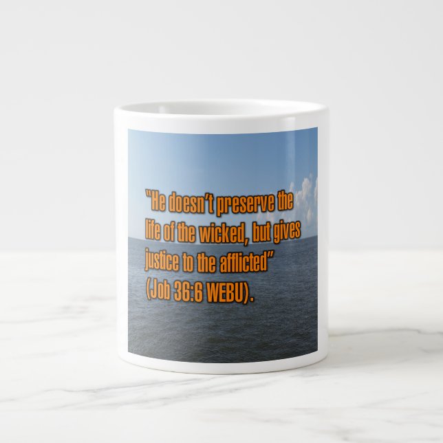 Hiob 36:6 WEBU Tasse (Vorderseite)