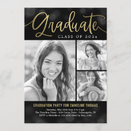 Hip Bokeh EDITABLE COULEUR Graduation Invitation