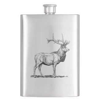 Hip flask with Deer / Flachmann mit Hirsch