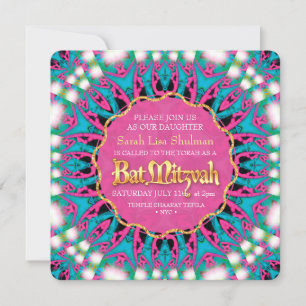 Hip Groovy Prinzessin Bat Mitzvah Einladung