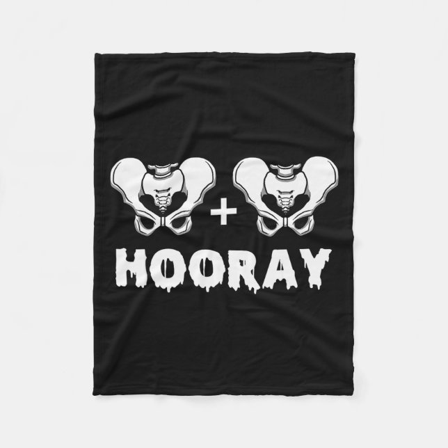 Hip Hip Hooray Funny Anatomy Pun Skeleton Bone  Fleecedecke (Vorderseite)