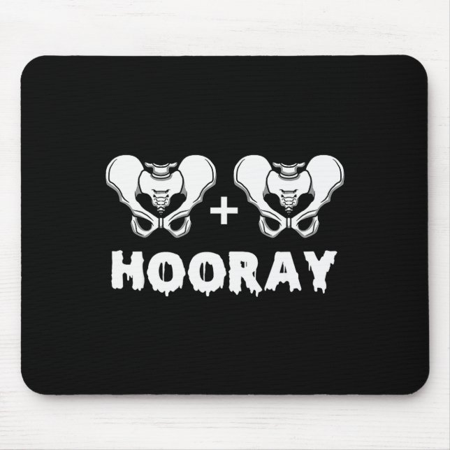 Hip Hip Hooray Funny Anatomy Pun Skeleton Bone  Mousepad (Vorne)