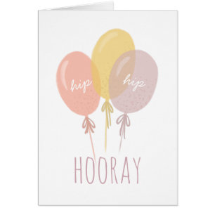 Hip Hip Hooray, Joyeux anniversaire. Ballons migno