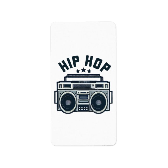 Hip Hop Adressaufkleber (Vorne)